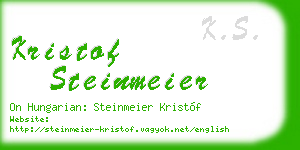 kristof steinmeier business card